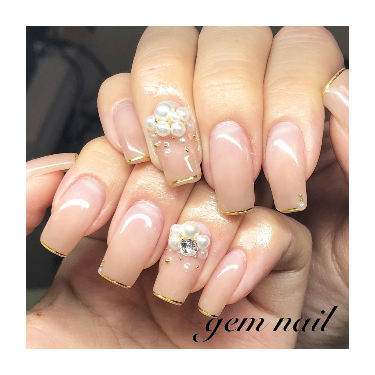 冬 オフィス デート 女子会 ハンド Gem Nail24のネイルデザイン No