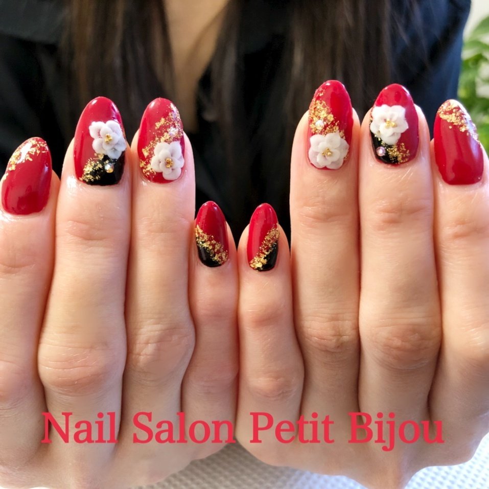 お正月 成人式 卒業式 入学式 ハンド Nail Salon Petit Bijouのネイルデザイン No ネイルブック