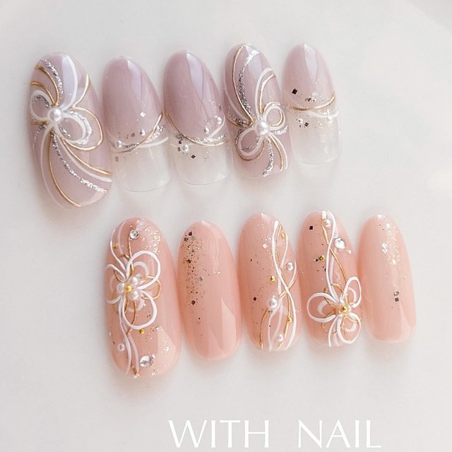 水引きネイル🎍✨｜WITH NAIL｜ネイルブック
