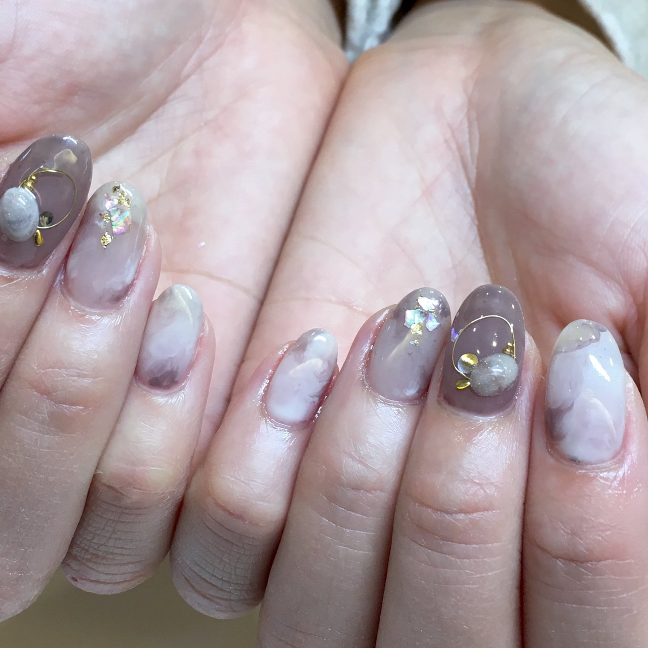 冬 成人式 ハンド シェル シースルー Muu Nailのネイルデザイン No ネイルブック