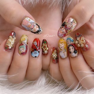 麦わらの一味のネイルデザイン｜ネイルブック