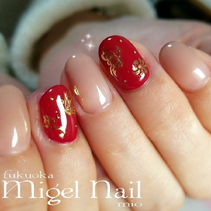 冬 お正月 成人式 パーティー ハンド Migel Nailのネイルデザイン No ネイルブック