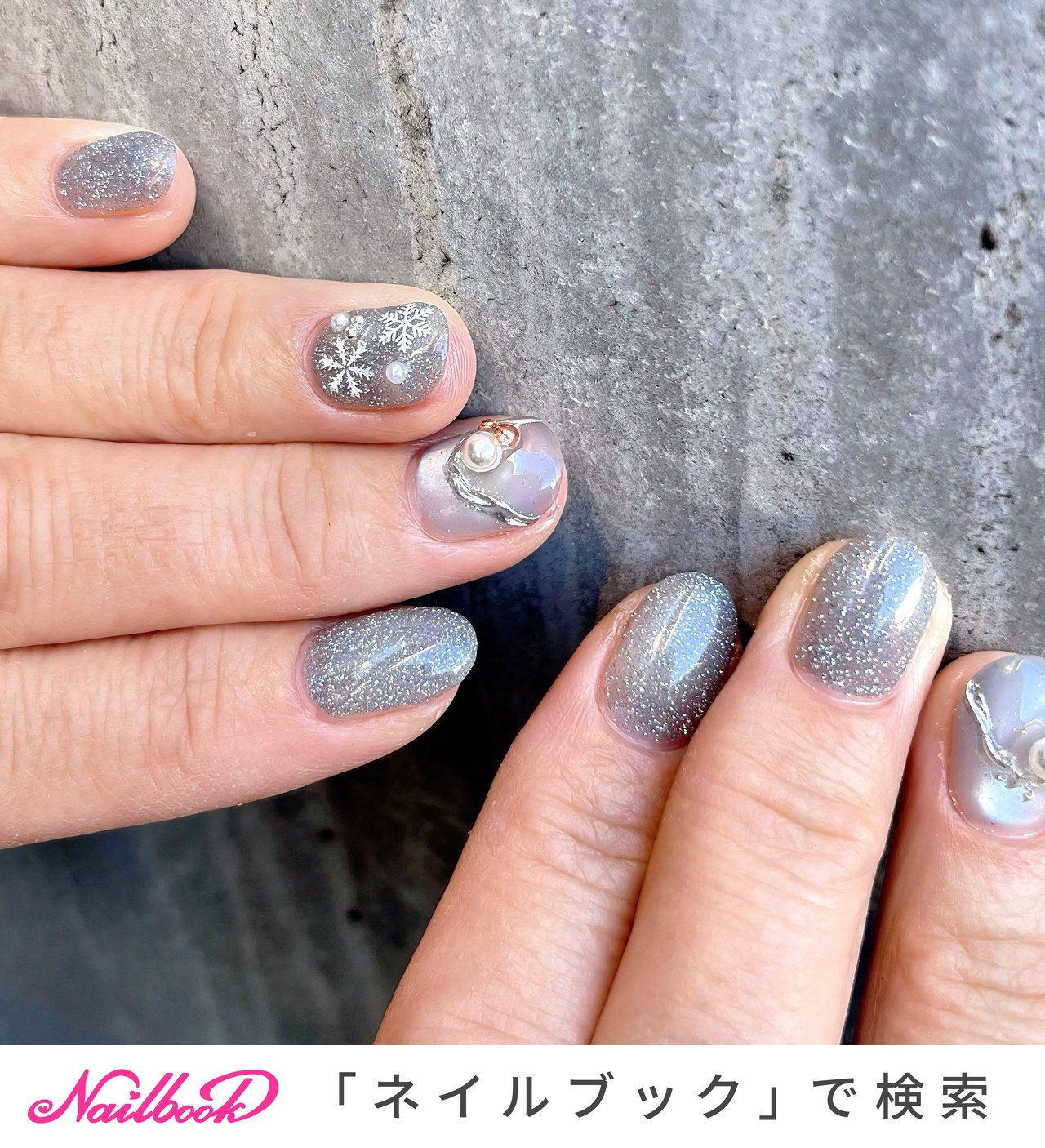 2026年】新着順｜雪の結晶(スノー)/＃埋め尽くしのネイルデザイン