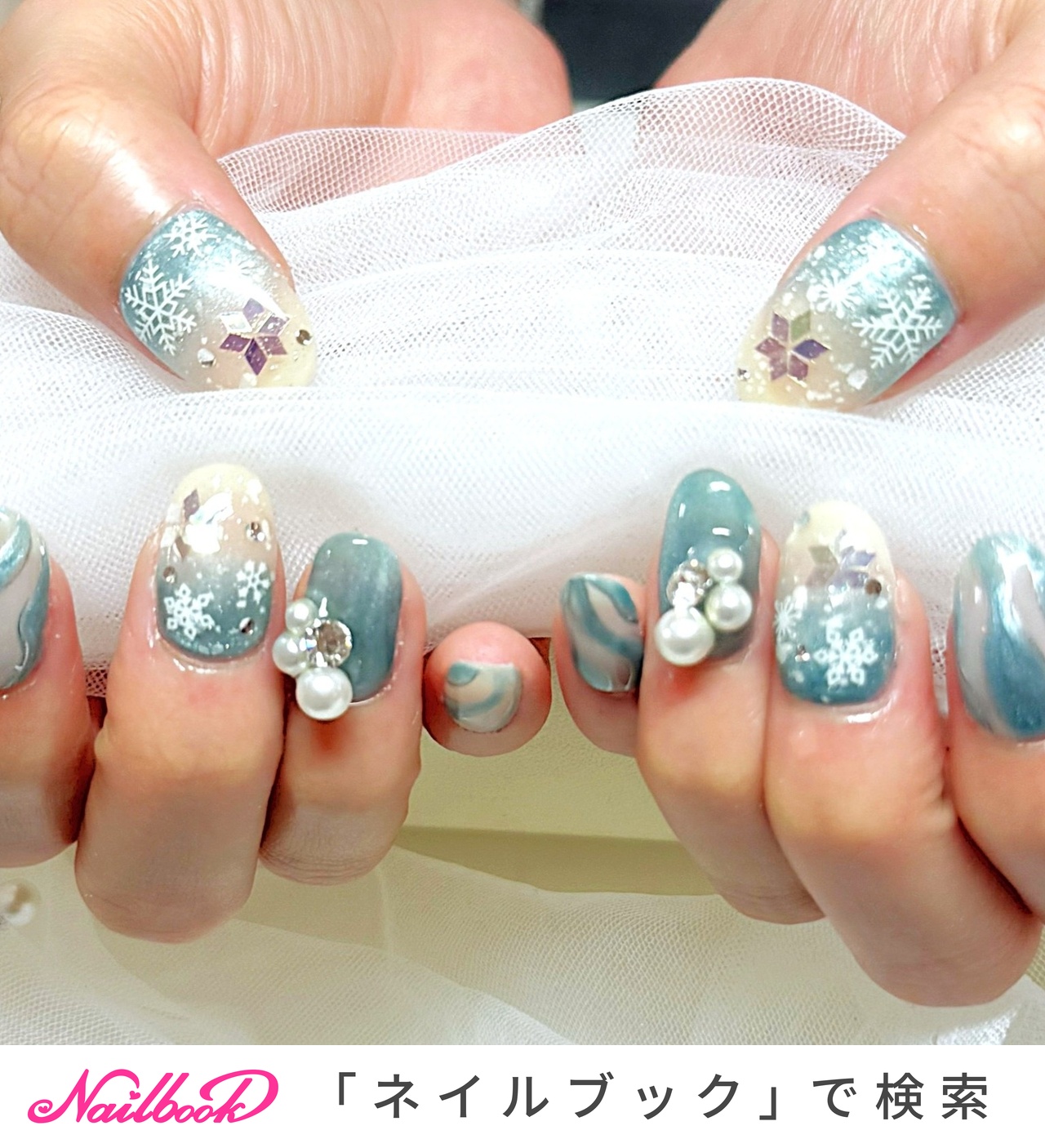 おすすめ順｜雪の結晶/ちゅるん/氷ネイルのネイルデザイン｜ネイルブック