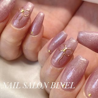 ハート/ミラー/ワンホン/韓国/ピンク - k.nail2525のネイルデザイン[No