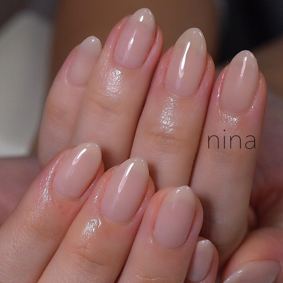 オールシーズン ハンド シンプル ワンカラー クリア Nailsalonninaのネイルデザイン No ネイルブック