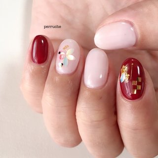 ニュアンス×和ネイル🎍 
がっつり和ではなくなんとなくの和ネイル☺️

定額ネイル(アート4本コース)

Instagramでは毎日更新中⚮̈﻿
「perruche_nail」で検索してください♡

#ジェルネイル #ワイヤーネイル #成人式ネイル#ショートネイル#市松模様
 #オールシーズン #お正月 #成人式 #ブライダル #ハンド #ホログラム #和柄 #ワイヤー #ショート #ホワイト #レッド #ボルドー #ジェルネイル #お客様 #𝚗𝚊𝚒𝚕 𝚜𝚊𝚕𝚘𝚗 𝚙𝚎𝚛𝚛𝚞𝚌𝚑𝚎 (ﾍﾟﾙｰｼｭ)𓅪 #ネイルブック