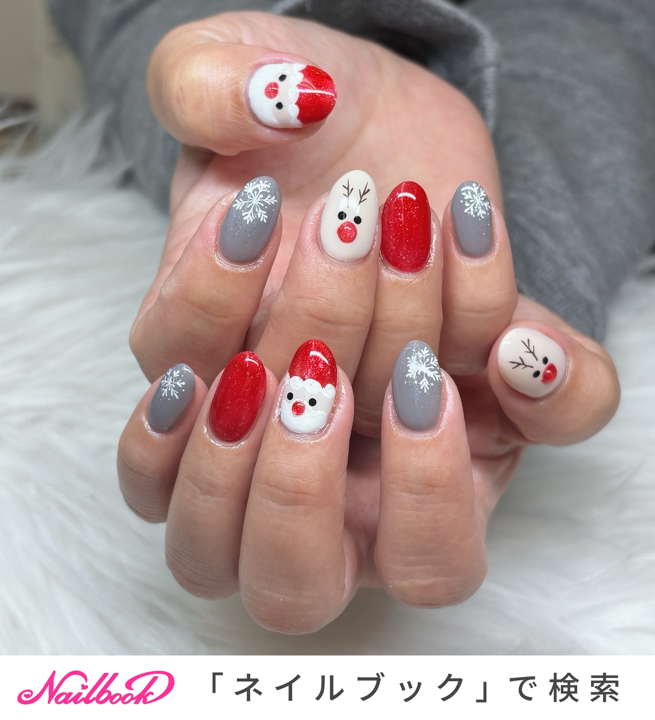 サンタのネイルデザイン｜ネイルブック