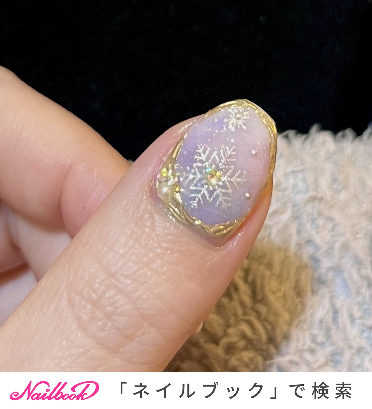 雪の結晶/ちゅるん/セルフネイルのネイルデザイン｜ネイルブック