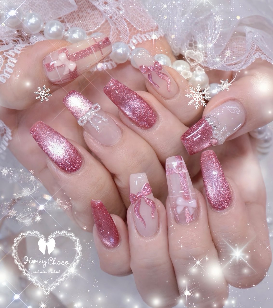 冬/クリスマス/ハンド/フラッシュ/チェック - Nail Salon＆school