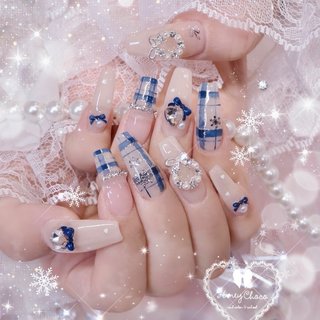 人気順｜チェック/ワンホン/水色のネイルデザイン｜ネイルブック