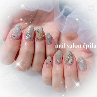 冬/フレンチ/ビジュー/キラキラ/ワンホン - 大阪南森町キラキラ派手