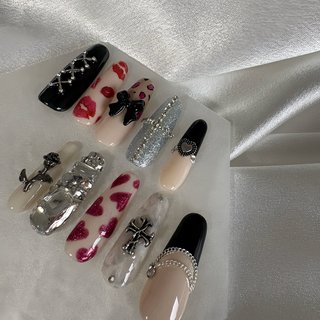 ロング/ネイルチップ/ギャルネイルのネイルデザイン｜ネイルブック