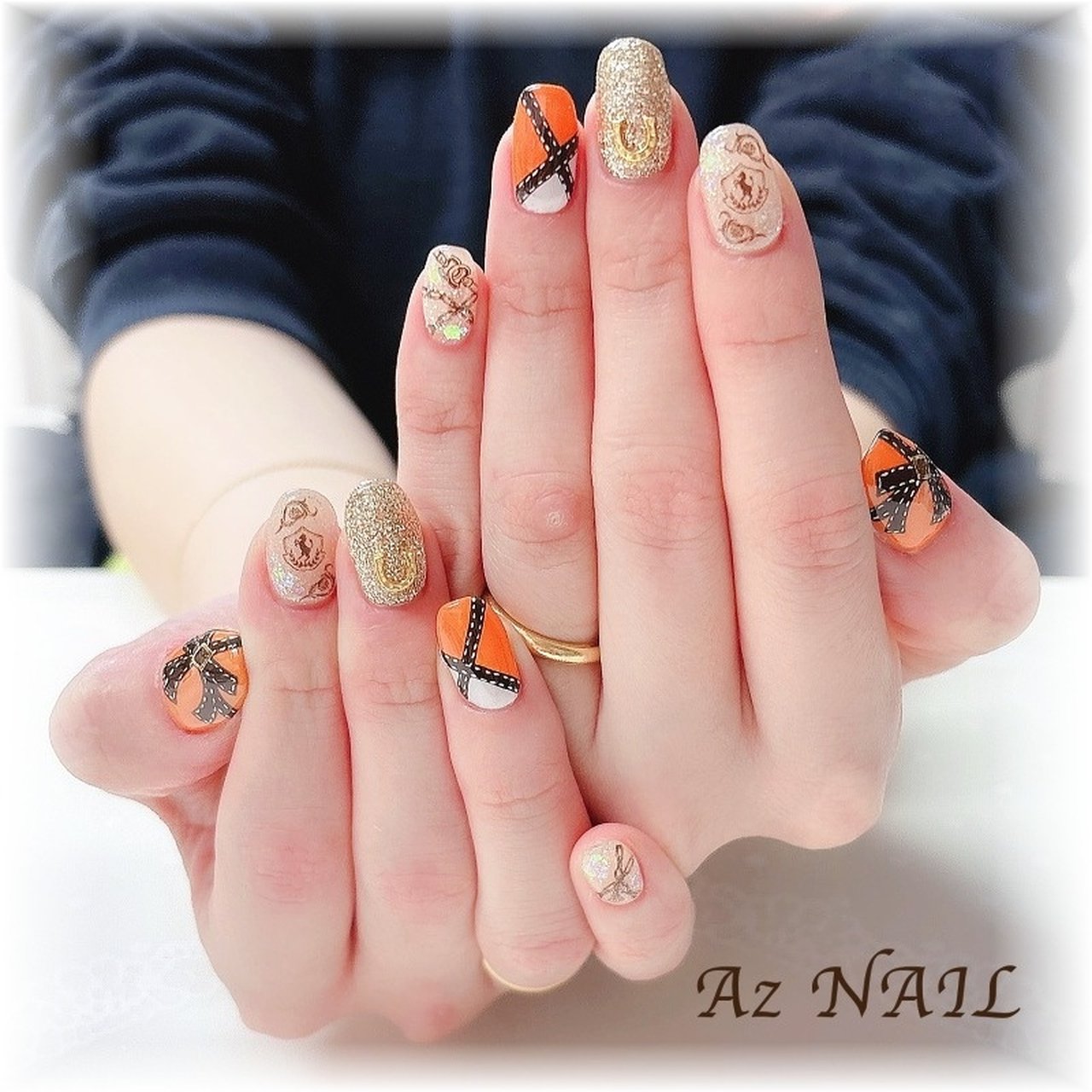宮城ずんだ　エルメス　ネイル　80 冬/オールシーズン/旅行/パーティー/ハンド - Az NAIL ゆき＊のネイル