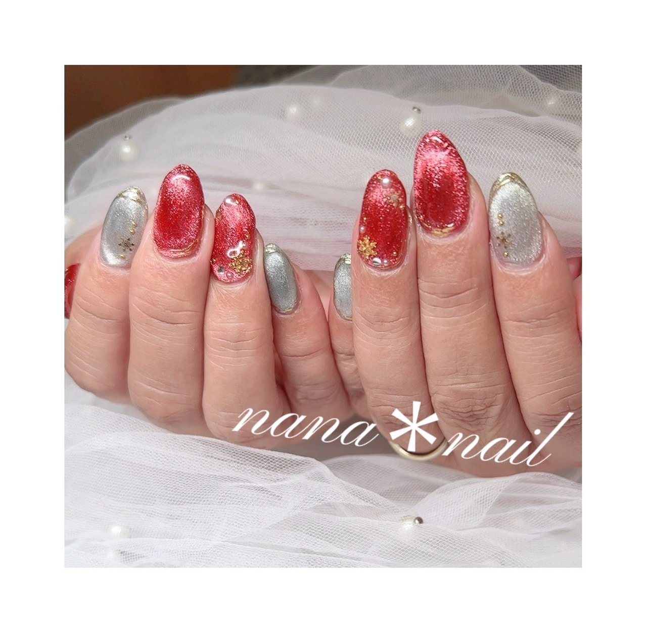冬/お正月/クリスマス/ハンド/マグネット - nana＊nailのネイル