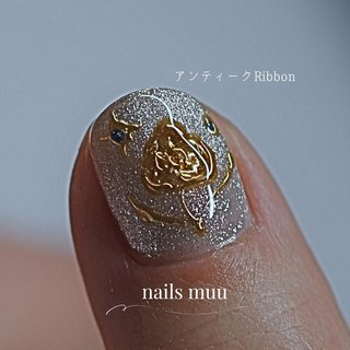 ネイビー/薔薇のネイルデザイン｜ネイルブック