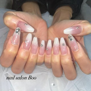 ワンホンネイル(ワンホン/中国ネイル/中華ネイル)/ガラスフレンチ