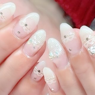 2026年】新着順｜#レースホワイトのネイルデザイン｜ネイルブック