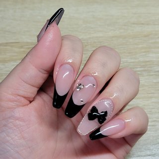 ハンド/フレンチ/マグネット/リボン/ワンホン - くんまるのネイル