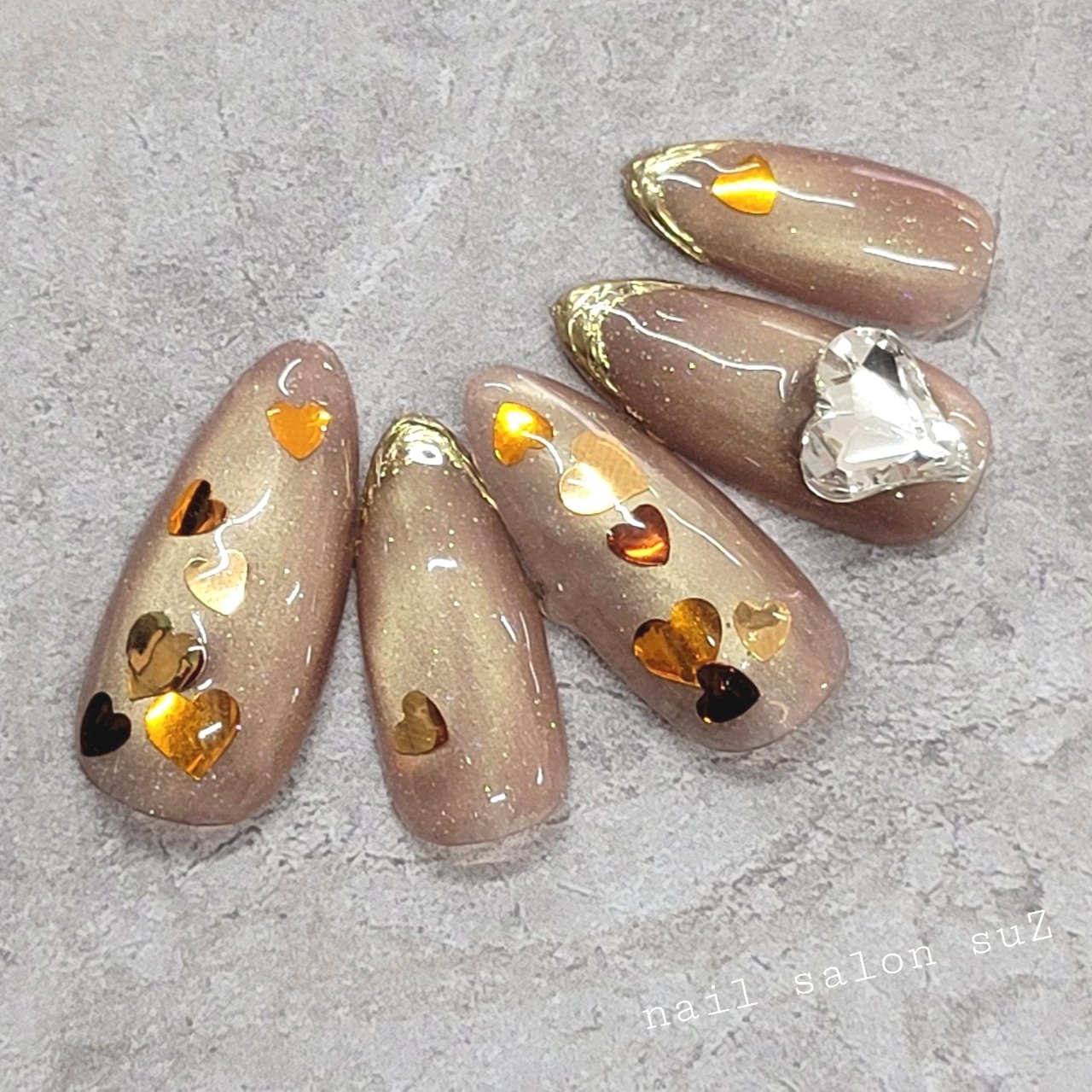 ネイルチップデザイン チェーンクロスブラックミラースクエアネイルチップ ／ chain cross