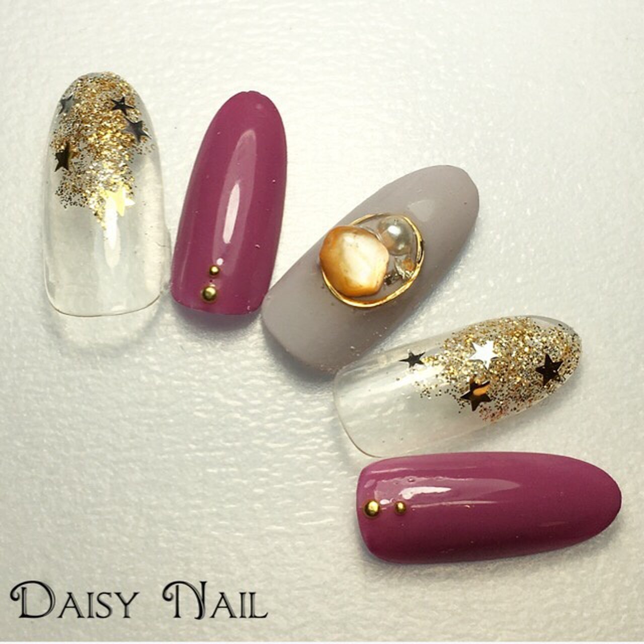 オールシーズン ハンド ラメ ワンカラー 星 Daisynailのネイルデザイン No ネイルブック