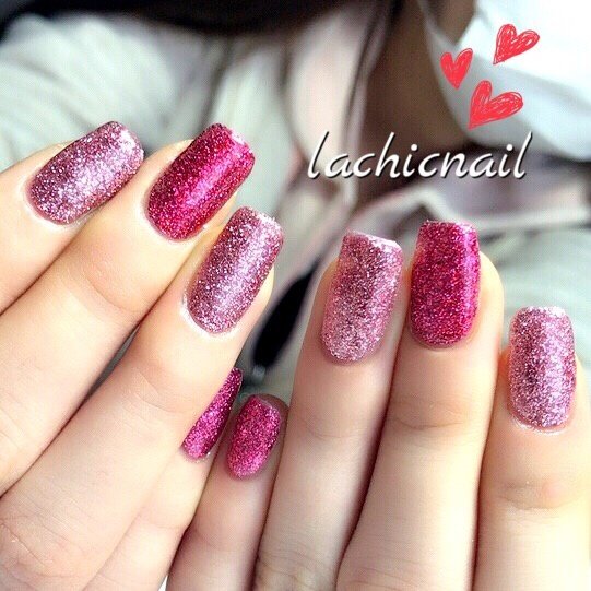 オールシーズン ラメ ピンク ジェル Lachicnailのネイルデザイン No ネイルブック