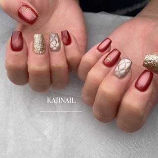 ネイルチップ オーダー クリスマス マグネット 冬 キルティング ミラー リース ネイルチップ オーダー クリスマス マグネット 冬 キルティング ミラー