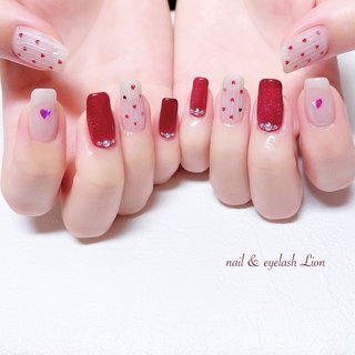 秋/ハンド/チェック/マグネット/ミディアム - lionnail_yoshinoの