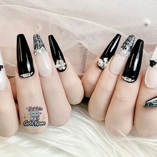 フレンチ/ツイード/スクエアのネイルデザイン｜ネイルブック