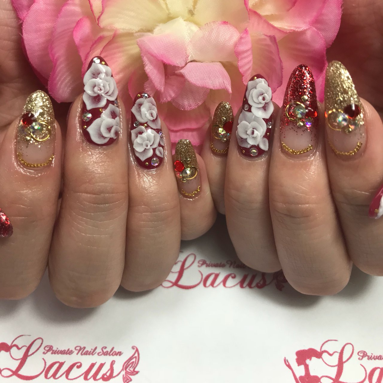 お正月/成人式/ハンド/ラメ/3D - Lacus_Nailのネイルデザイン[No 
