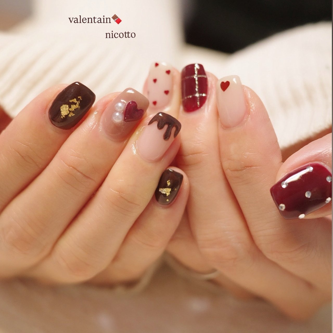 バレンタイン/ハンド/ハート/ミディアム/スクエアオフ - nicottoの