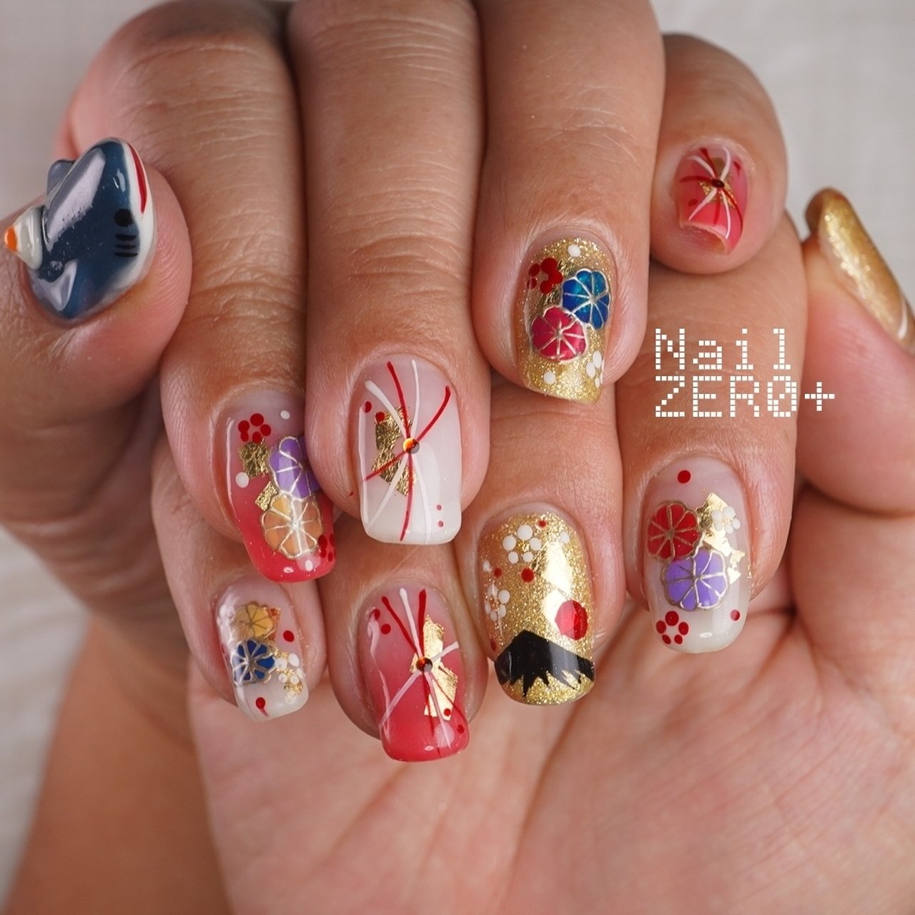 mfsix nail＊お値下げ不可ネイルパーツセット 多色 さまざまな形 お正月/推し活/ハンド/3D/和柄 - 塩見隼人 [池袋]ネイルゼロプラスの