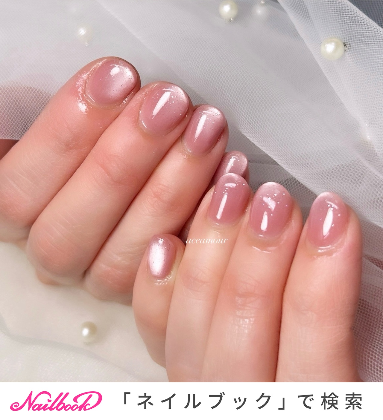 手が綺麗に見えるネイル/オールシーズン/オフィス/ハンド/マグネット