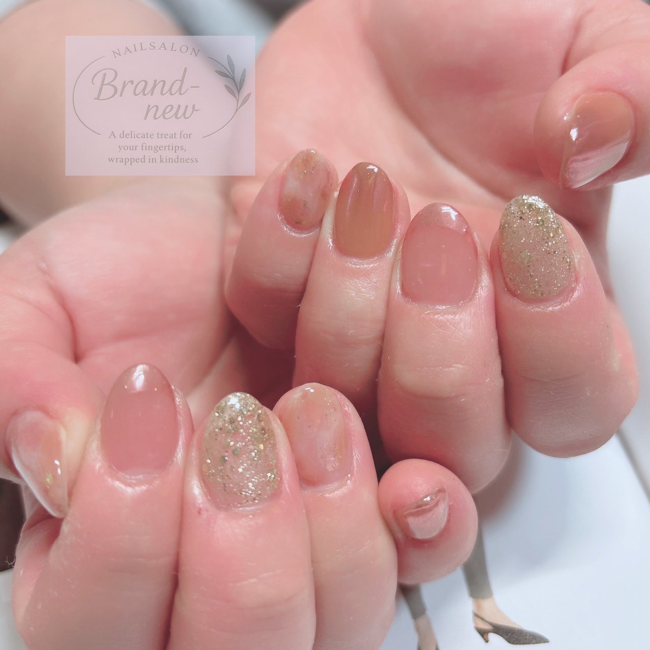 ハンド/フレンチ/ニュアンス/ミラー - Meg☆Brand-newのネイルデザイン