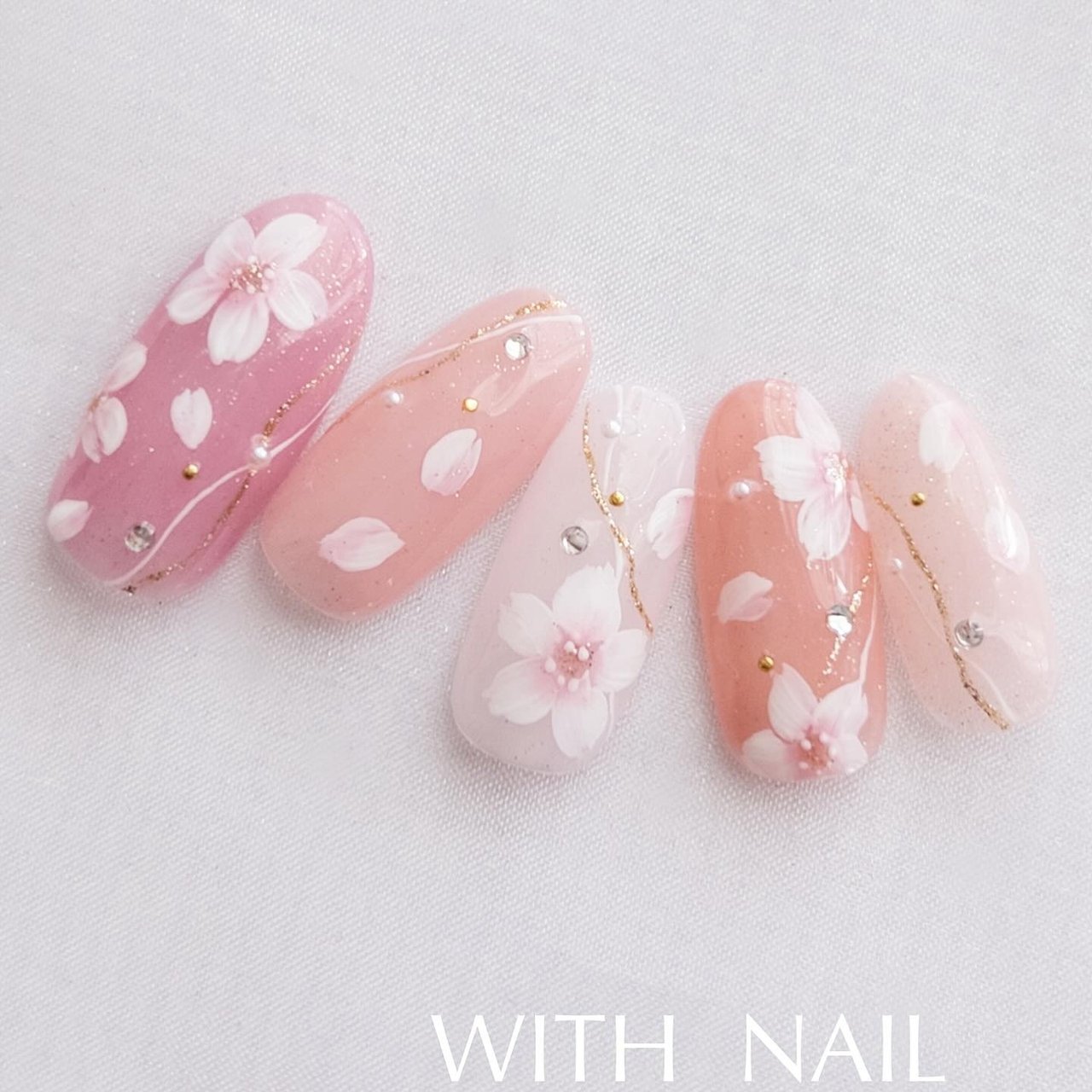 手が綺麗に見えるネイル/春/卒業式/入学式/ハンド - WITH NAIL maryの