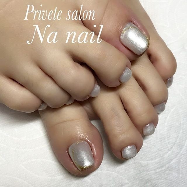 冬 オールシーズン フット シンプル ワンカラー Na Nailのネイルデザイン No ネイルブック