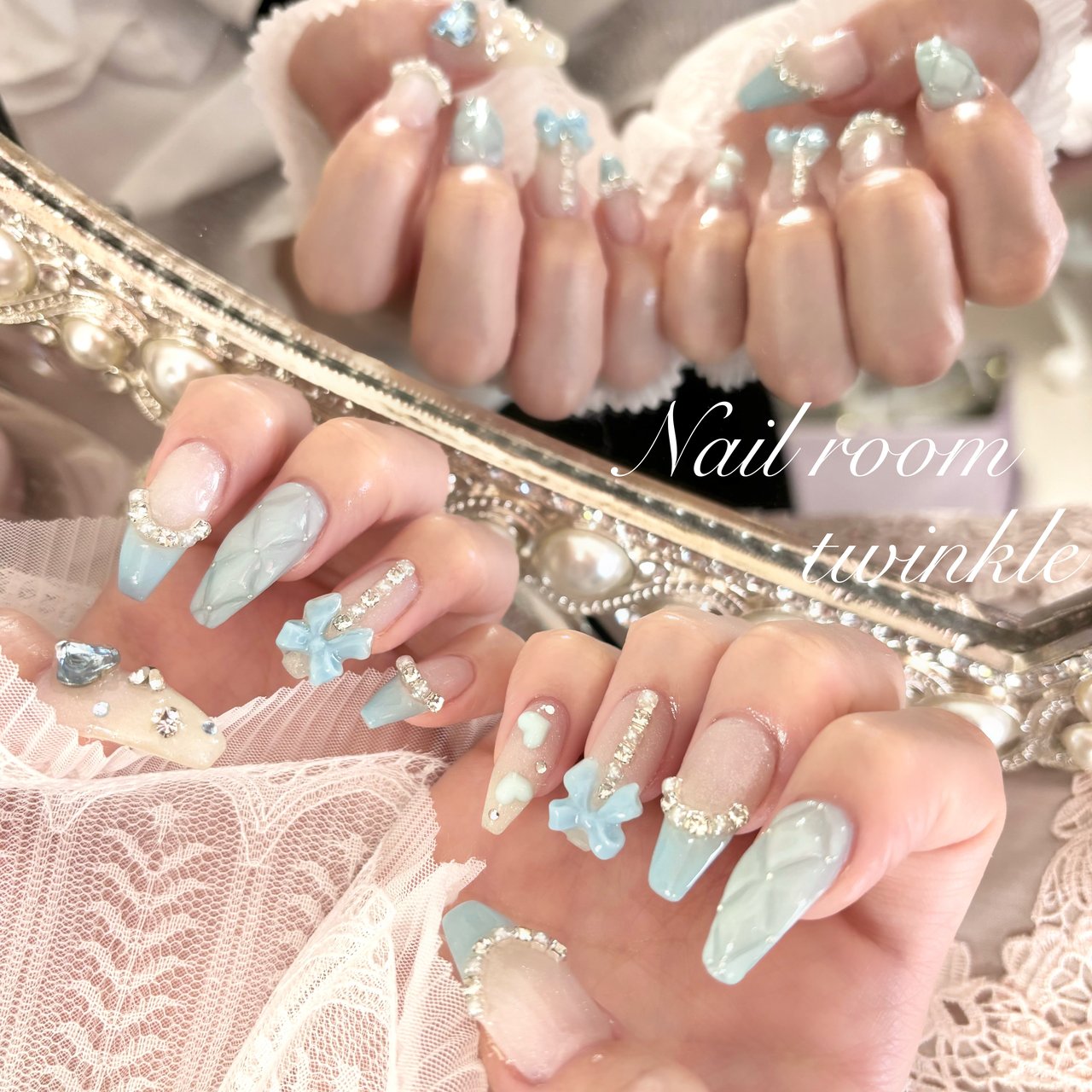 ハンド/キルティング/ちゅるん/ワンホン/韓国 - SAEのネイルデザイン