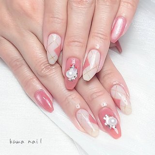 アーガイル/くまネイルのネイルデザイン｜ネイルブック