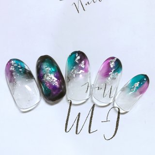 人気順 ターコイズ ブラック かっこいいのネイルデザイン ネイルブック