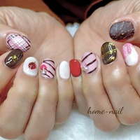 バレンタイン/ピンク/#home_nailのネイルデザイン｜ネイルブック