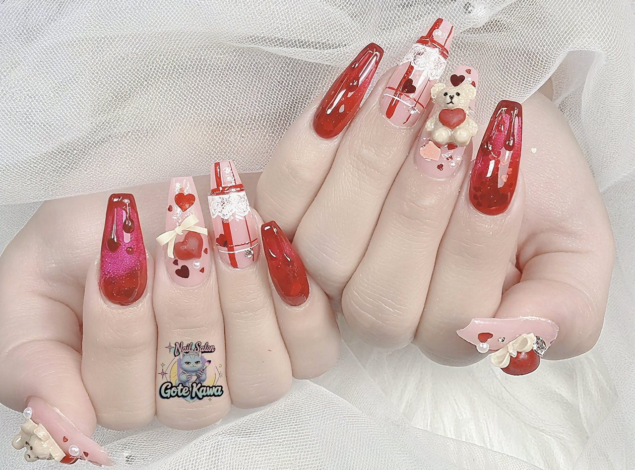 エバーネイル　Pink Potion バレンタイン限定ネイル ever nail バレンタイン限定 ショートラウンド 新品 エバーネイル