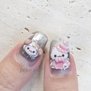 ポメラニアンもちネイルのネイルデザイン｜ネイルブック