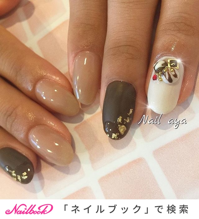 冬 バレンタイン ハンド ワンカラー スイーツ ネイル彩 秋山彩衣のネイルデザイン No ネイルブック