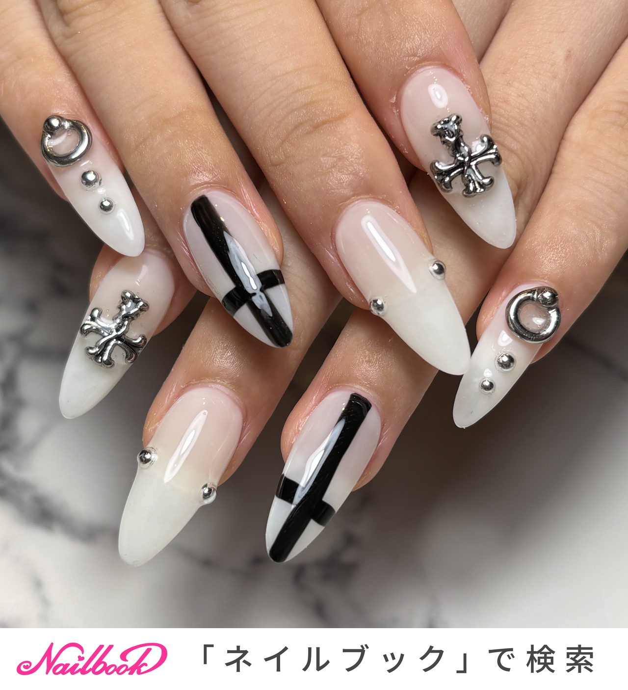 おすすめ順｜ホワイト(白)/#クロスネイルのネイルデザイン｜ネイルブック