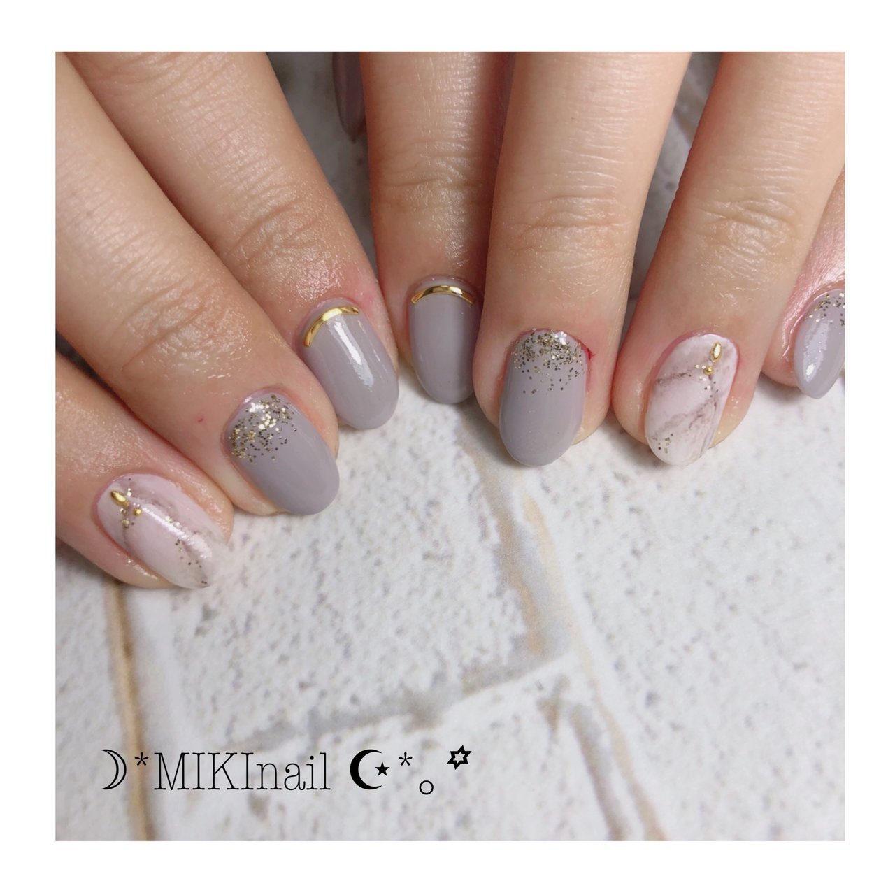 冬 ハンド ワンカラー タイダイ 大理石 Miki Nailのネイルデザイン No 2811567 ネイルブック