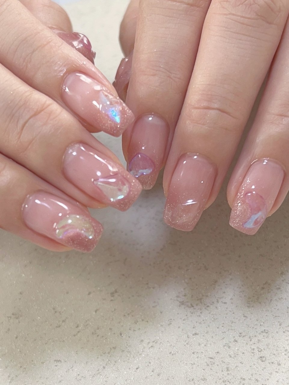 ハンド/オーロラ/ワンホン/韓国/ピンク - Crm.nailのネイルデザイン[No