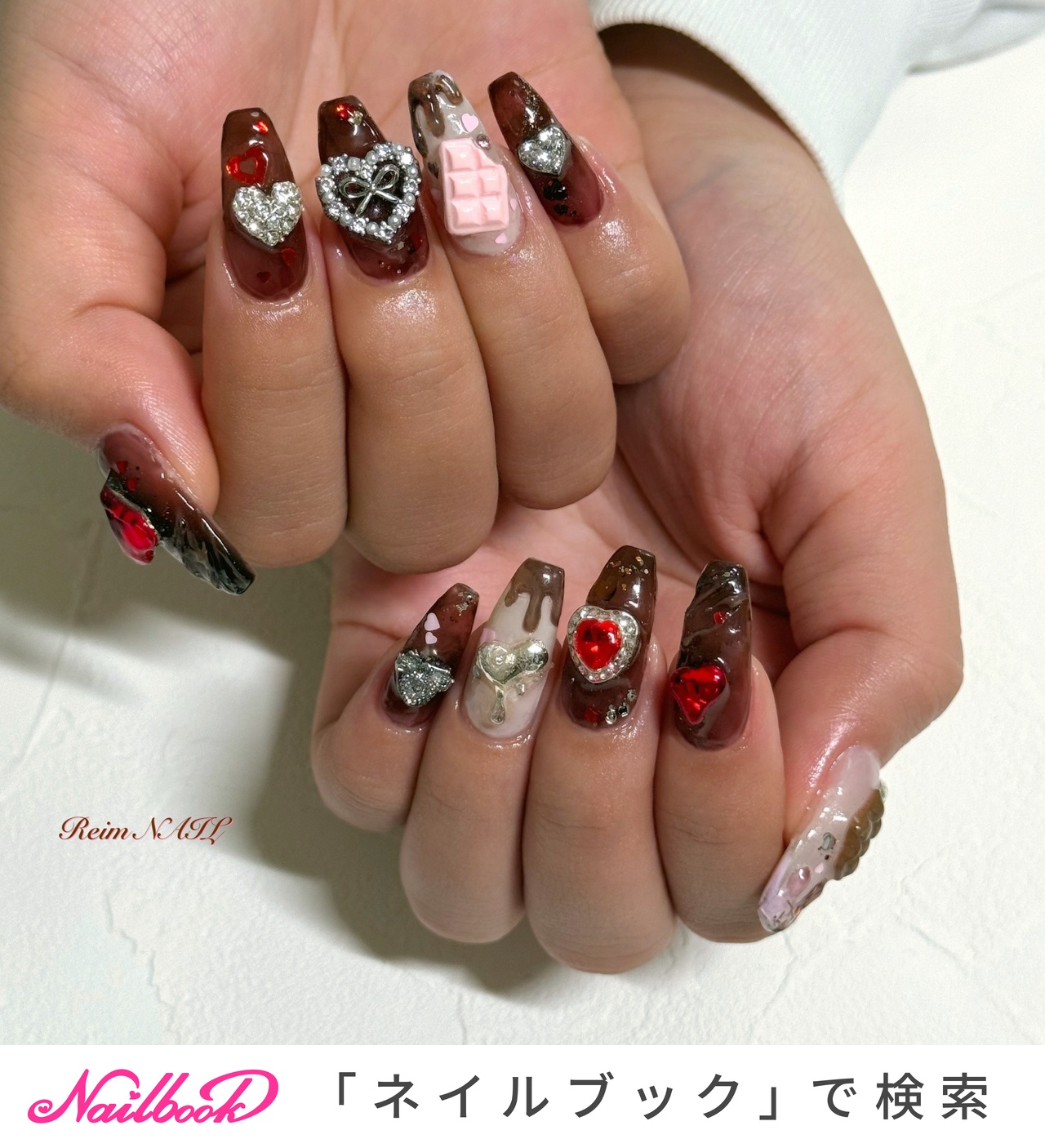チョコパーツのネイルデザイン｜ネイルブック