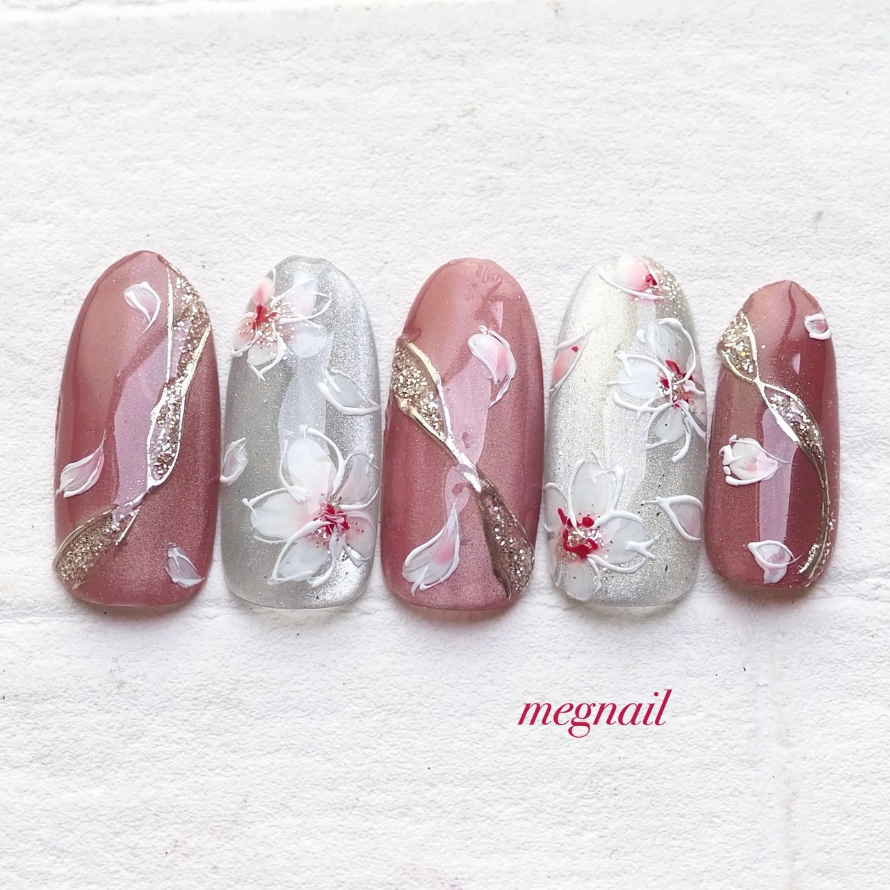 春/成人式/卒業式/ブライダル/ハンド - megnailのネイルデザイン[No