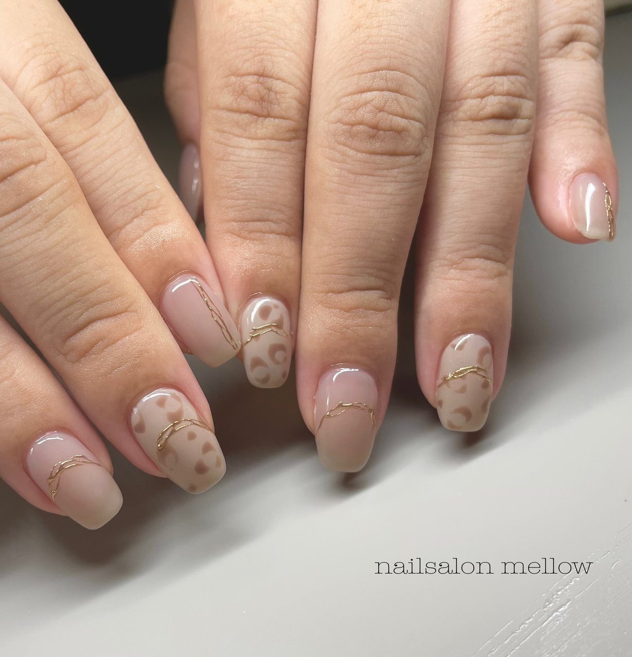 秋/冬/ハンド/ミラー/レオパード - nailsalon mellow 大山浩美のネイル