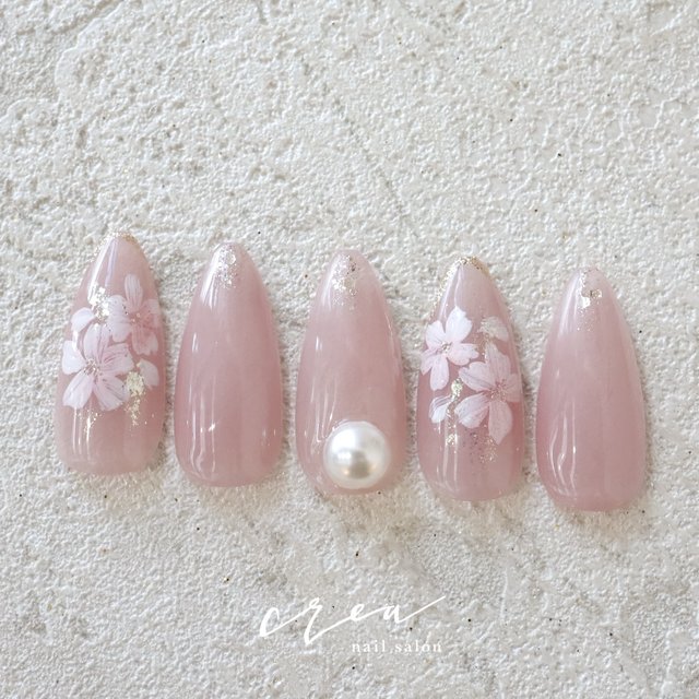 2026最新】心も春らしく満開に♡王道ピンクの桜ネイル|人気ネイル